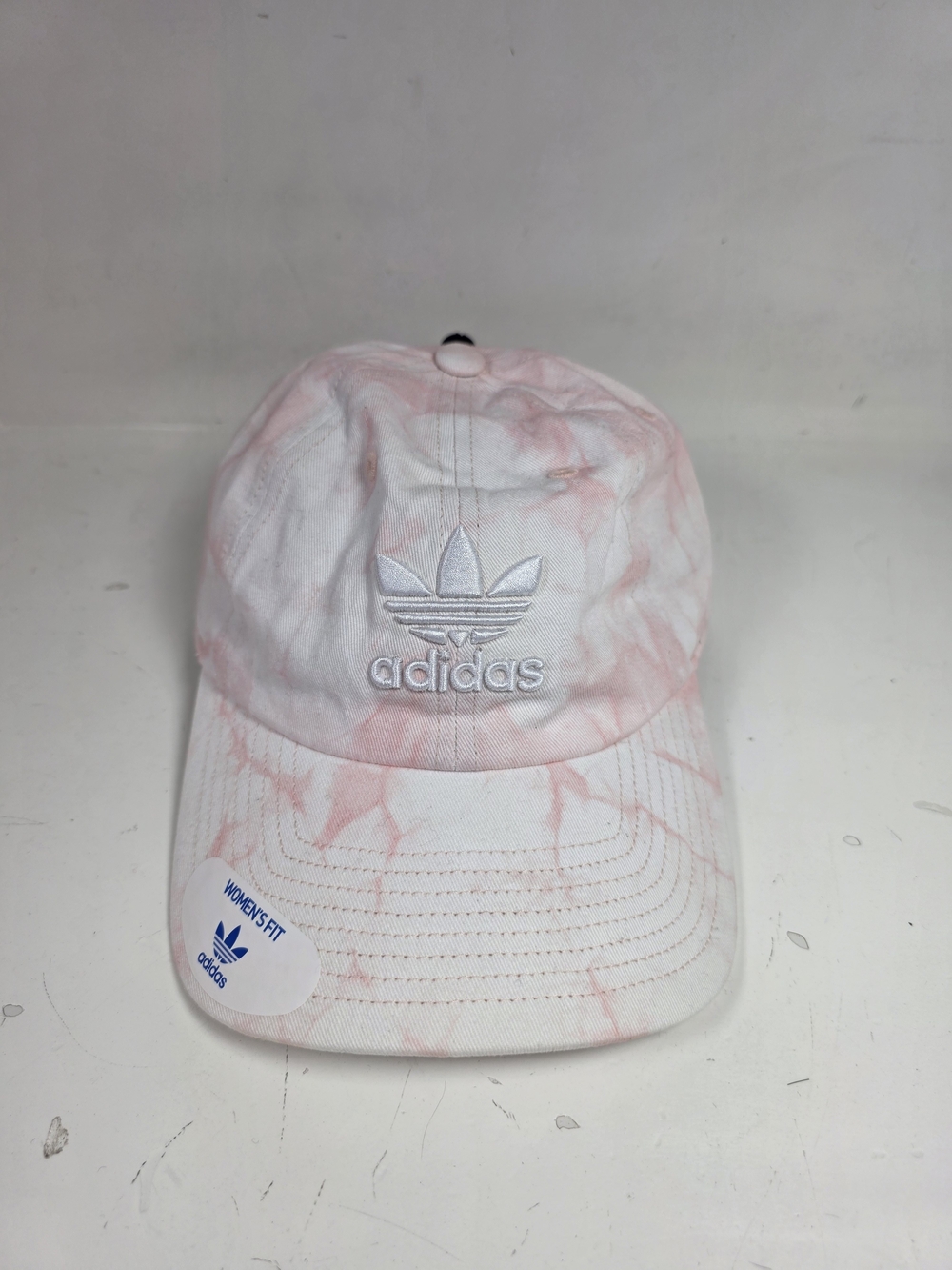 adidas White & Pink Tie-Dye Kids' Cap